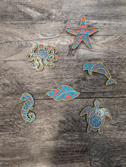 Small Multi Layer Wood Wall Art - SEA TURTLE - Coastline Laser Design