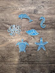Small Multi Layer Wood Wall Art - SEA TURTLE - Coastline Laser Design