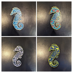 Small Multi Layer Wood Wall Art - SEAHORSE - Coastline Laser Design