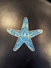 Small Multi Layer Wood Wall Art - STARFISH - Coastline Laser Design