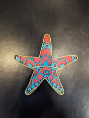 Small Multi Layer Wood Wall Art - STARFISH - Coastline Laser Design