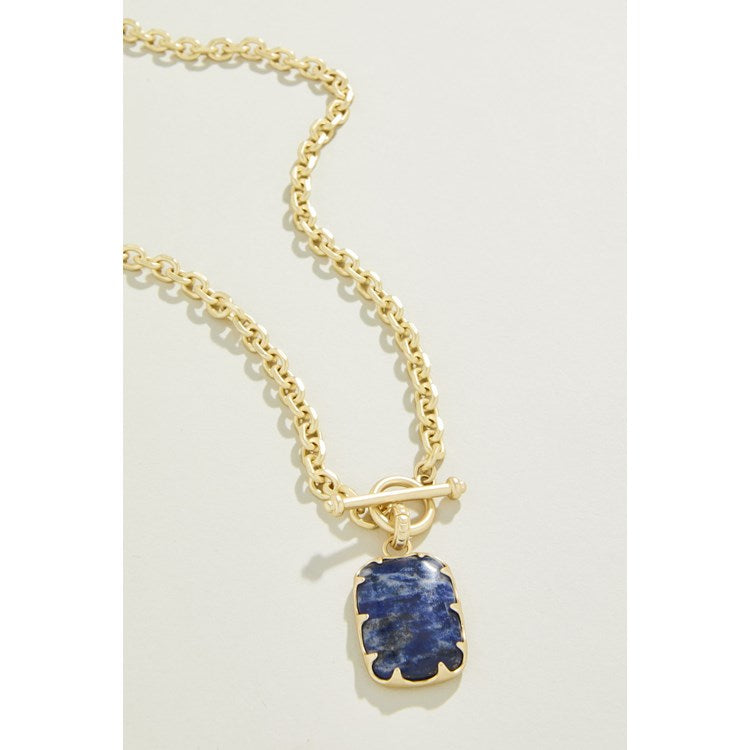 Coralie Toggle Necklace 18" Blue