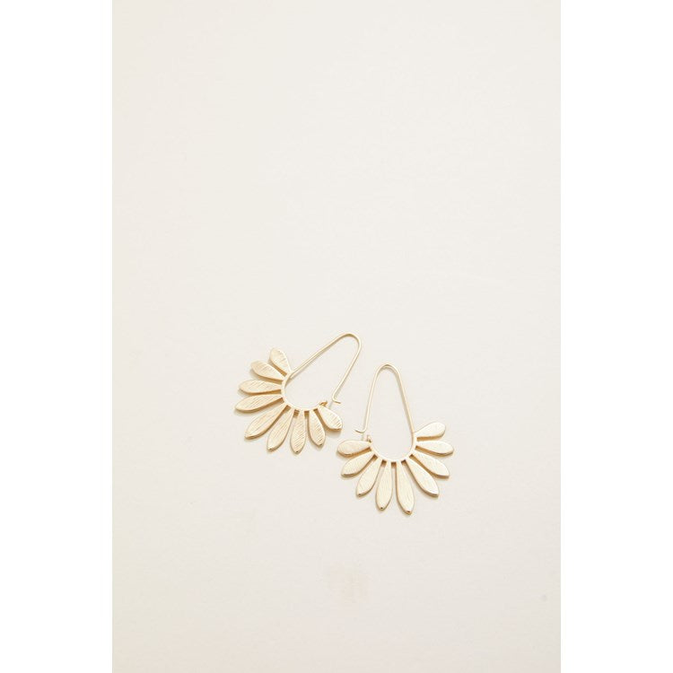 Palmetto Hoop Earrings Gold