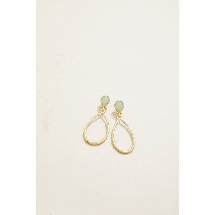 Nara Teardrop Earrings Seafoam