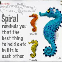 Spiral the Seahorse String Doll Keychain - KeychainKamibashi