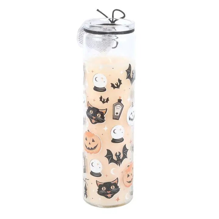 Spooky Spiced Pumpkin Halloween Tube Candle - Something Different Wholesale