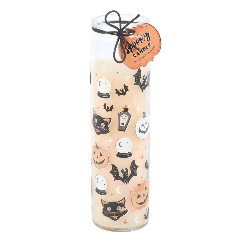 Spooky Spiced Pumpkin Halloween Tube Candle - Something Different Wholesale