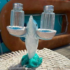 Standing Dolphin Salt & Pepper Shakers - holiday decorWorld Shells Imports