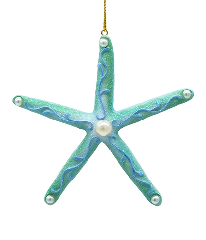 Blue & Green Shell, Sand Dollar, or  Starfish Ornament