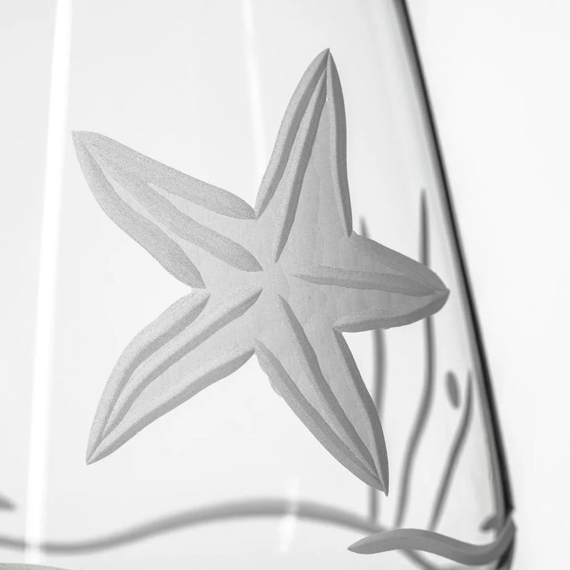 Starfish Etched Glassware