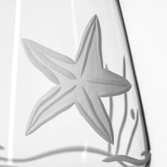 Starfish Etched Glassware