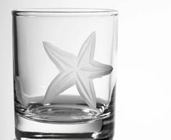 Starfish Etched Glassware