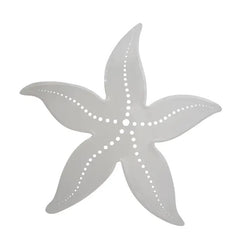 White starfish stainless steel powder-coated wall art 26 inches