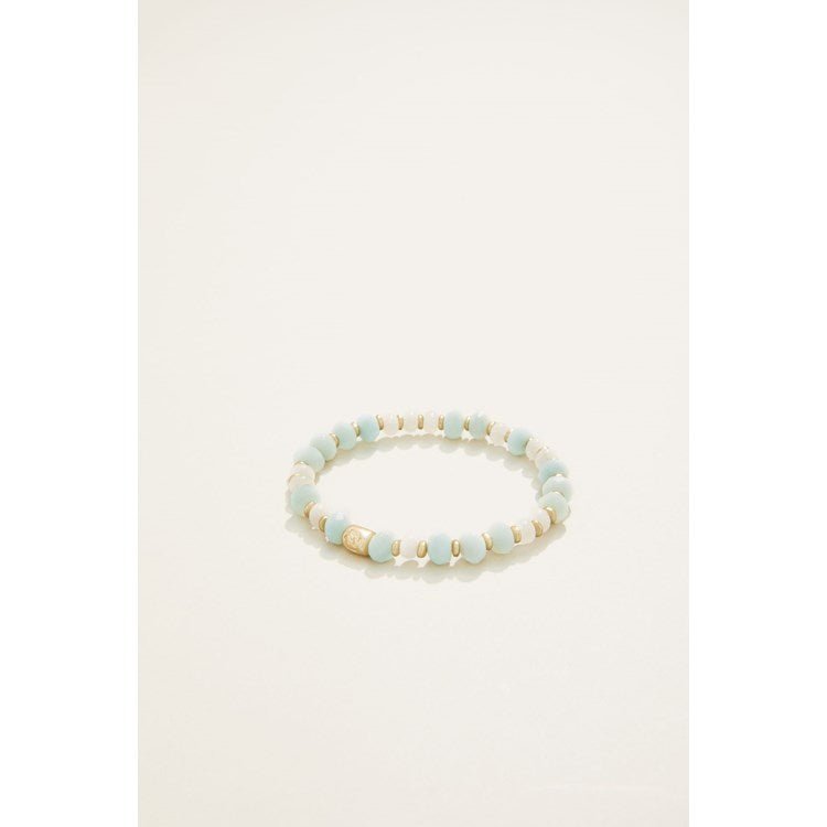 Stone Stretch Bracelet 10mm Seafoam/White - Spring & Summer 2024SPARTINA 449