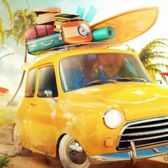 Surfin Safari Micropuzzle Mini Jigsaw Puzzle - PuzzlesMicro Puzzles