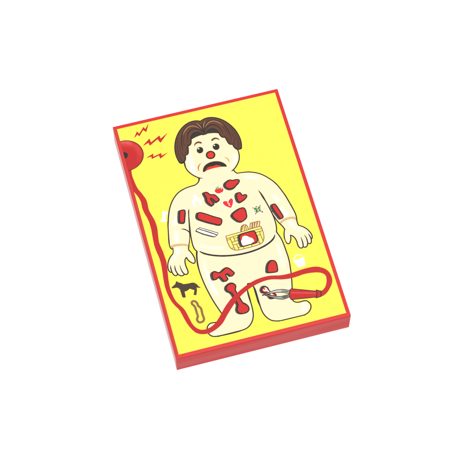 Surgery Board Game - Operation - Custom Printed - Made Using a LEGO® Tile