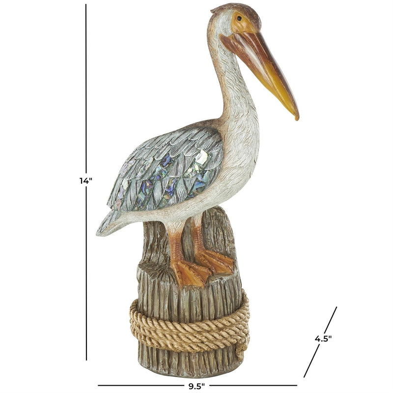 Teal Resin Pelican Textured Decorative Sculpture - Sculptures & StatuesUmainc