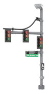 Triple Traffic Lights Custom Printed Building Set - Made Using LEGO® Parts