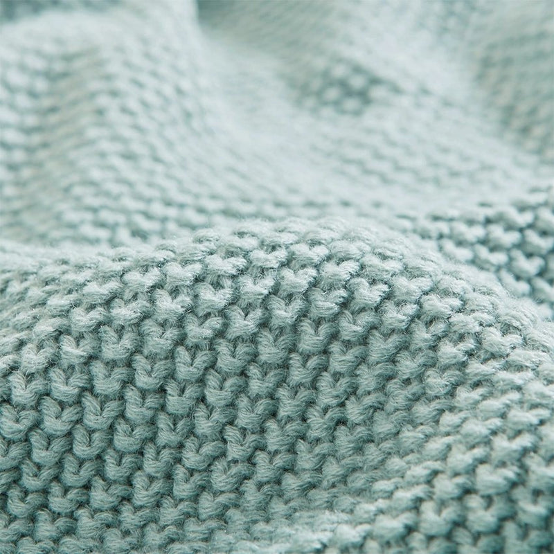 Ultra-Soft Knit Throw Blanket, Aqua Green