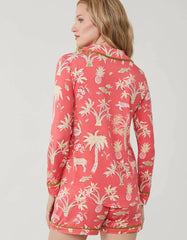 Pajama Top Lowcountry Fauna Red