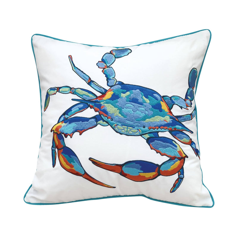 Tropical Punch Happy Crab Indoor/Outdoor Throw Pillow - Rightside Design