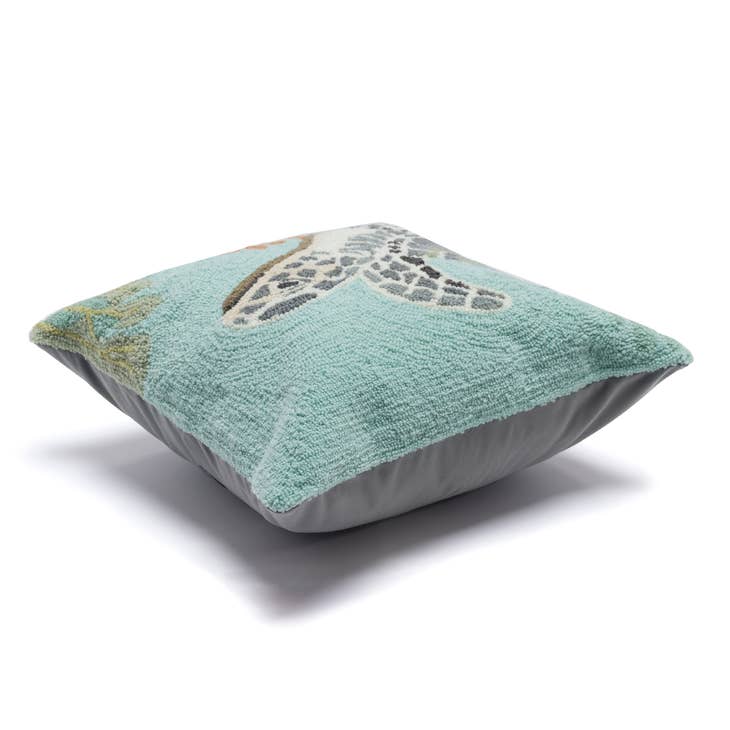 Turtle Indoor/Outdoor Pillow Ocean 18" x 18" - pillowLiora Manne