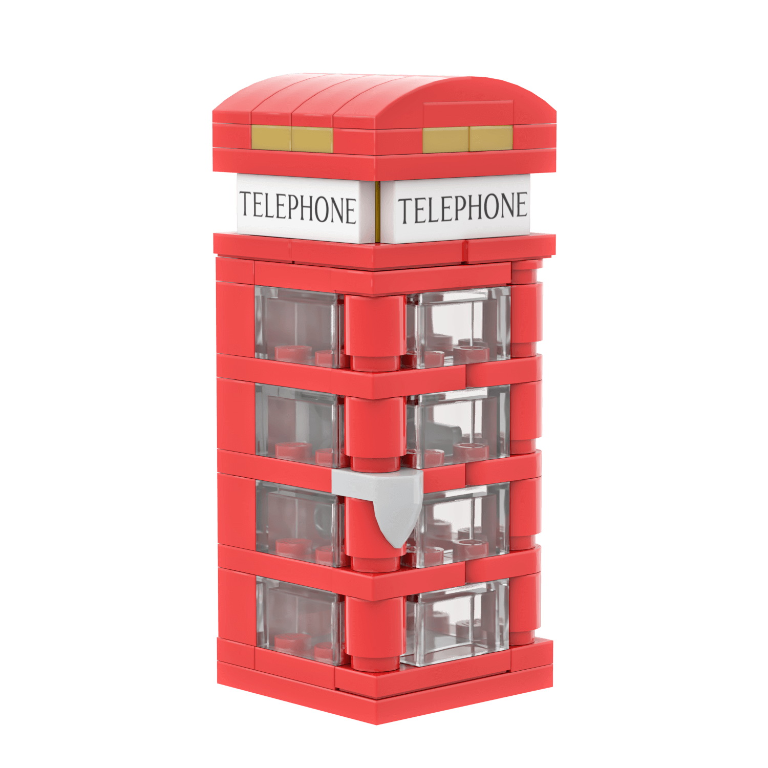 UK Phone Box Set - Brick Building Set - Made Using LEGO® Parts