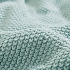 Ultra - Soft Knit Throw Blanket, Aqua Green - Accent DecorOllix