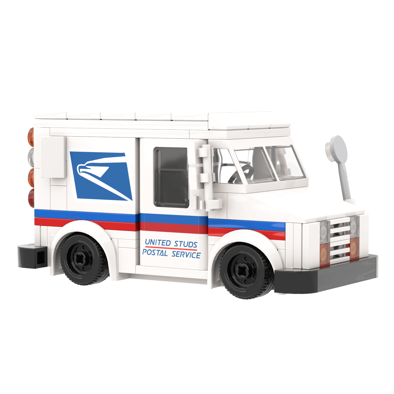 United Studs Postal Service Mail Delivery Truck - Custom Set - Made Using LEGO® Parts