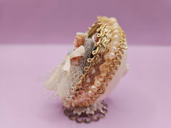 Vintage 1960s Beaded Egg Diorama – Jeweled Faberge - Inspired Wedding Art (1.7