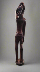 Vintage African Tribal Solid Wood Sculpture – 26.5