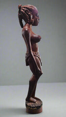 Vintage African Tribal Solid Wood Sculpture – 26.5