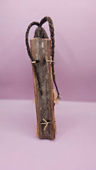 Vintage African Wooden Mother & Child Doll with Raffia Skirts – 10