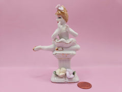 Vintage Ballet Girl Porcelain Figurine | Elegant Ballerina Statue | 5.5