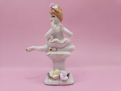 Vintage Ballet Girl Porcelain Figurine | Elegant Ballerina Statue | 5.5