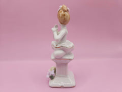 Vintage Ballet Girl Porcelain Figurine | Elegant Ballerina Statue | 5.5