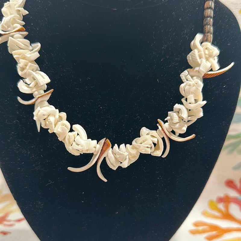 Vintage Carved Shell Necklace - Loving Coastal Living