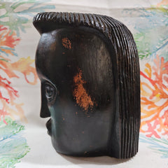 Vintage Carved Wood African Head Bust - Accent DecorLoving Coastal Living