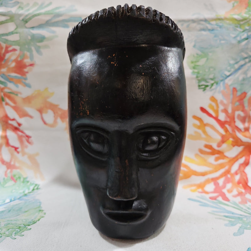 Vintage Carved Wood African Head Bust - Accent DecorLoving Coastal Living