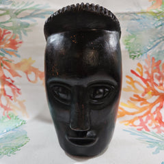 Vintage Carved Wood African Head Bust - Accent DecorLoving Coastal Living