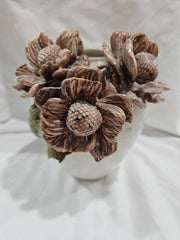Vintage Ceramic Floral Vase - Accent DecorLoving Coastal Living