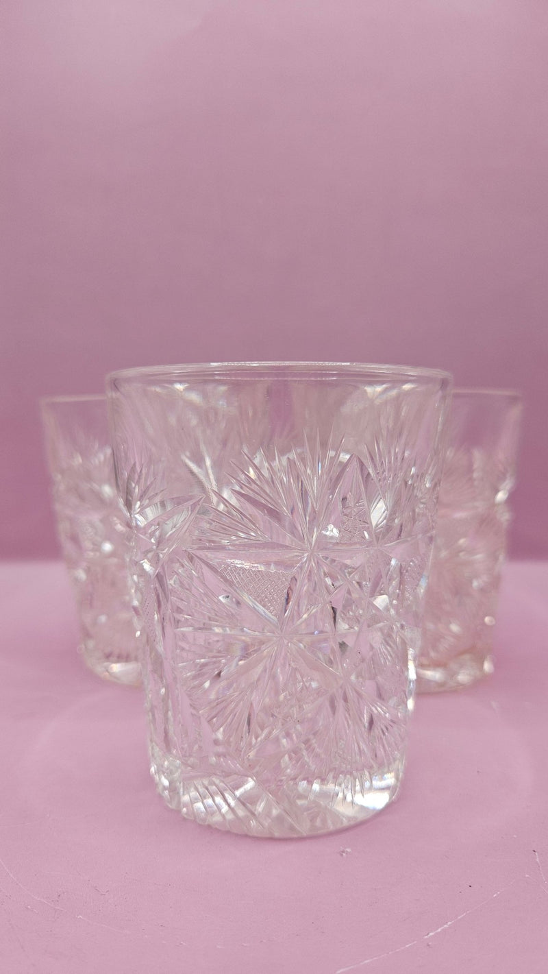 Vintage Cut Crystal Glass Tumbler – 3.75" Tall - DinnerwareLoving Coastal Living