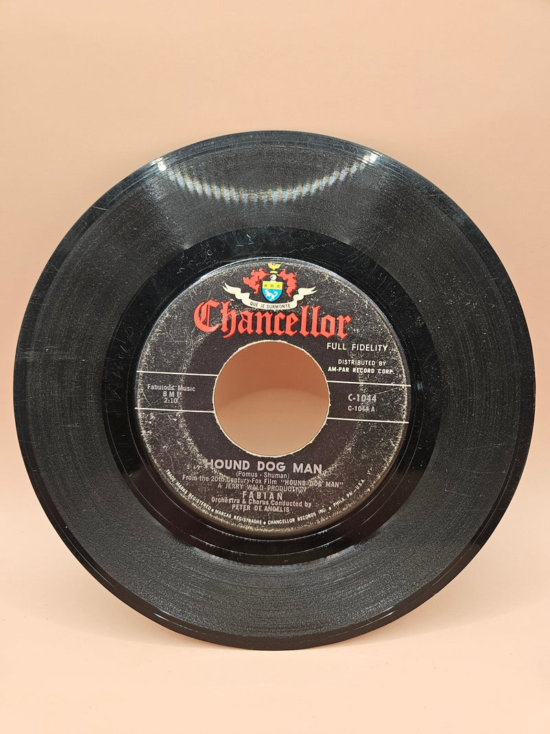 Vintage Fabian Hound Dog Man/This Friendly World 45RPM Record - DecorLoving Coastal Living
