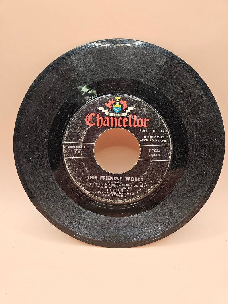 Vintage Fabian Hound Dog Man/This Friendly World 45RPM Record - DecorLoving Coastal Living