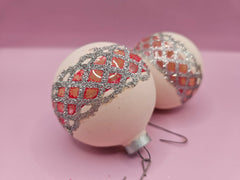 Vintage Glass Ornaments by Christmas by Krebs Corporation – Set of 3 (2.5