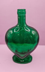 Vintage Heart - Shaped Glass Bottle – Multiple Colors Available – 8.75