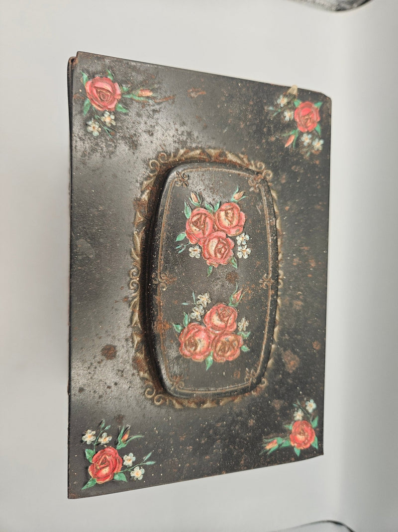 Vintage Holland Floral Metal Tin Box - Accent DecorLoving Coastal Living