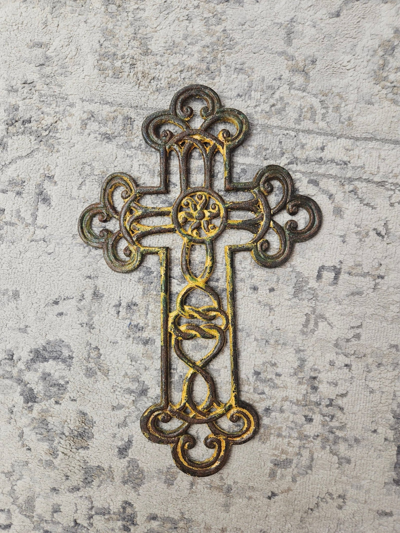 Vintage Iron Wall Cross - Wall DecorLoving Coastal Living