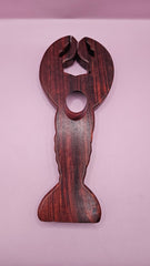 Vintage Mid - Century Wooden Lobster Wine Bottle Holder – Balancing Design (10.25