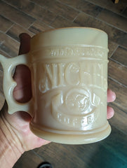 Vintage Milk Glass Coffee Mug - DishesLoving Coastal Living